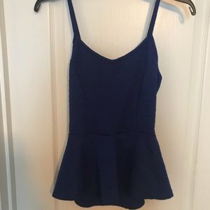 Blue peplum top